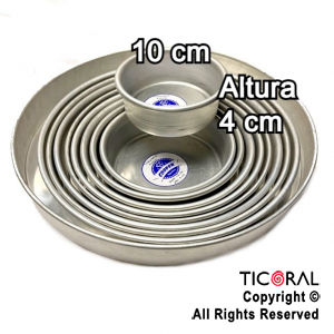 TORTERA ALUMINIO ALTURA 4cm N.10 (H) x 1